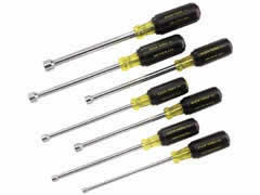 Nut Driver Set, 6-Inch Shafts, 7-Piece, Tool Set includes general purpose selection of the most frequently used nut drivers