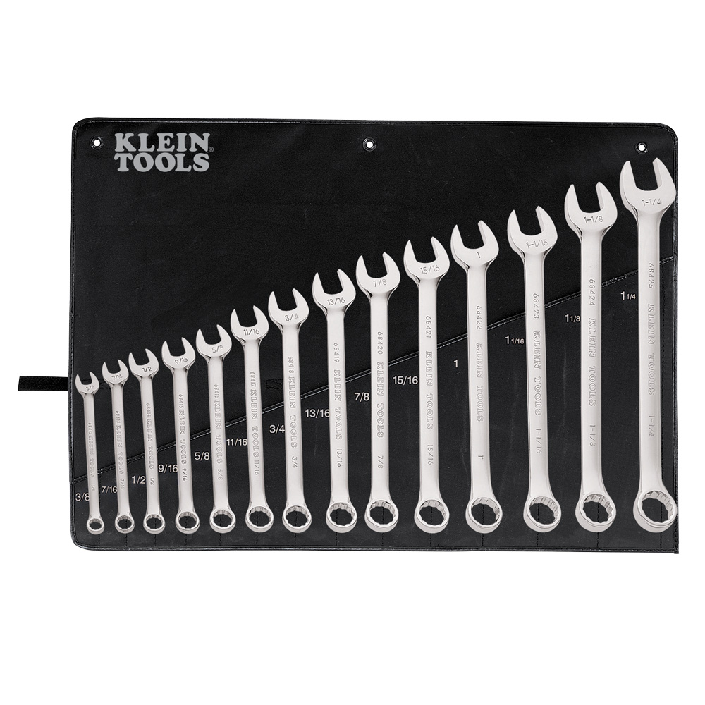 Combination Wrench Set, 14-Piece, Set contains: 68412, 68413, 68414, 68415, 68416, 68417, 68418, 68419, 68420, 68421, 68422, 68423, 68424, and 68425