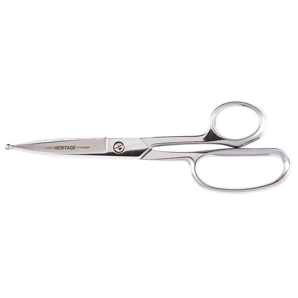 Heavy Duty Shear Large Ring, Ball Tips, 9-1/8-Inch, Scissors made of chrome over nickel plated, carbon steel