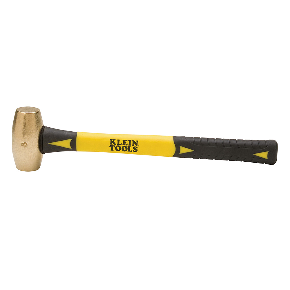 Non-Sparking Hammer, 3-Pound, Non-sparking, non-marring brass-head hammers