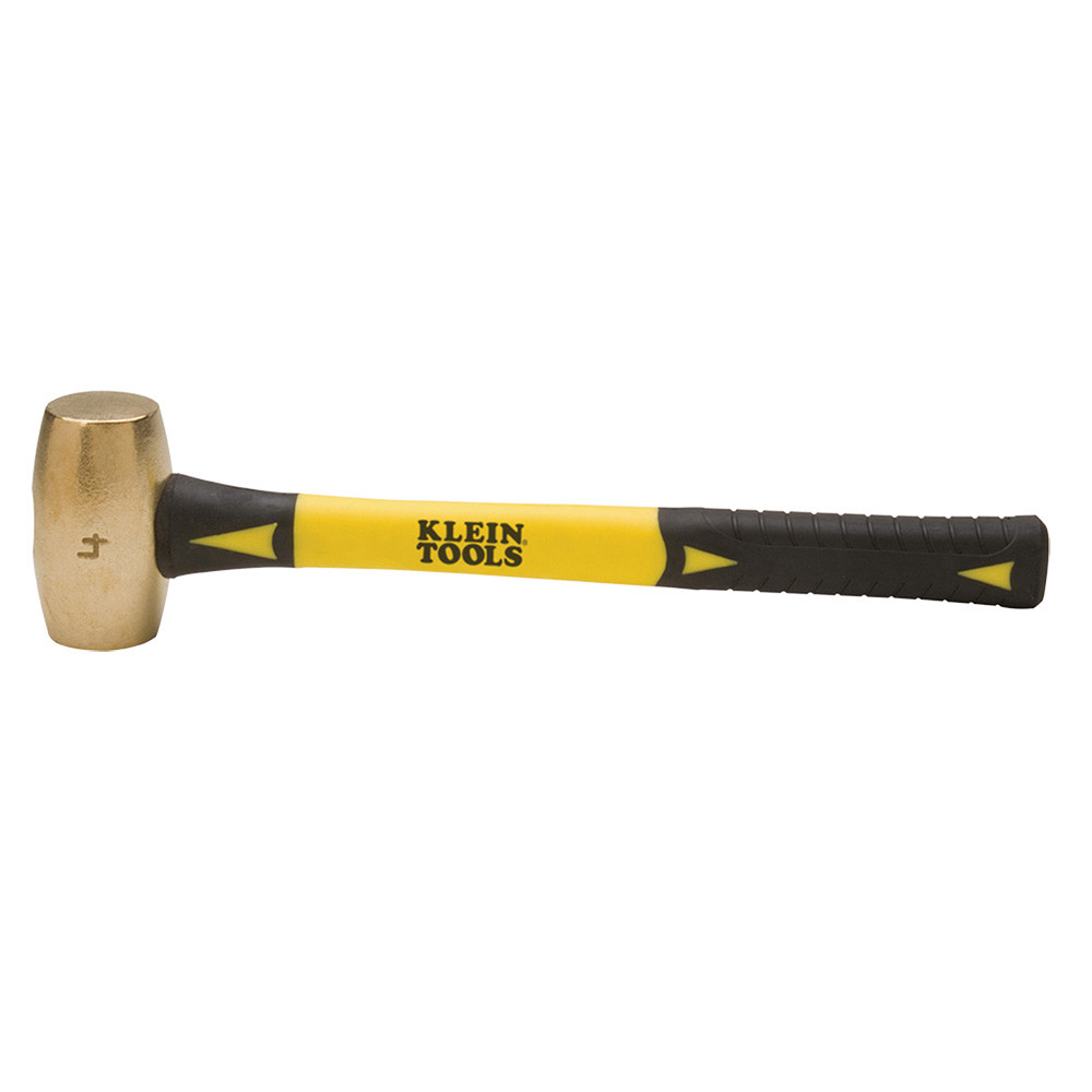 Non-Sparking Hammer, 4-Pound, Non-sparking, non-marring brass-head hammers