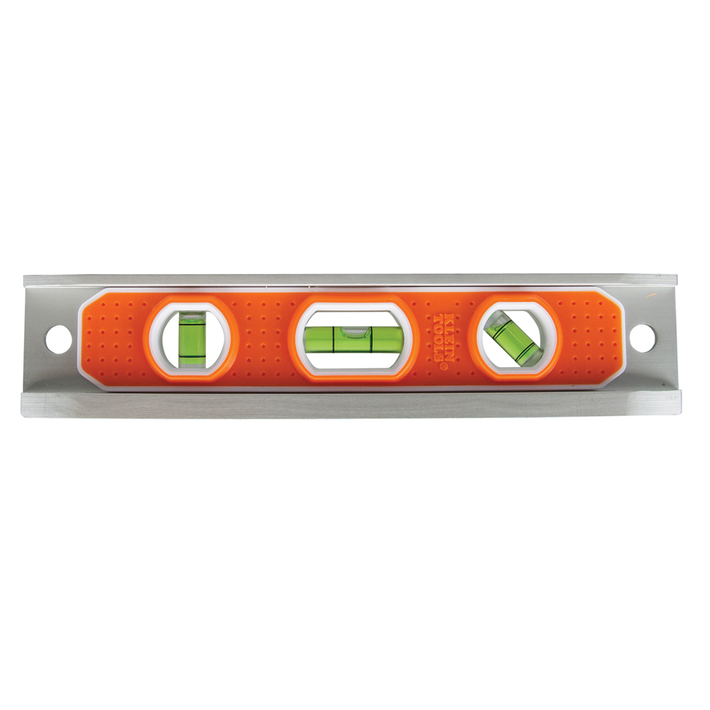 Aluminum Torpedo Level Rare-Earth Magnet, 9-Inch, Level's patented magnet track secures the level to any metal surface