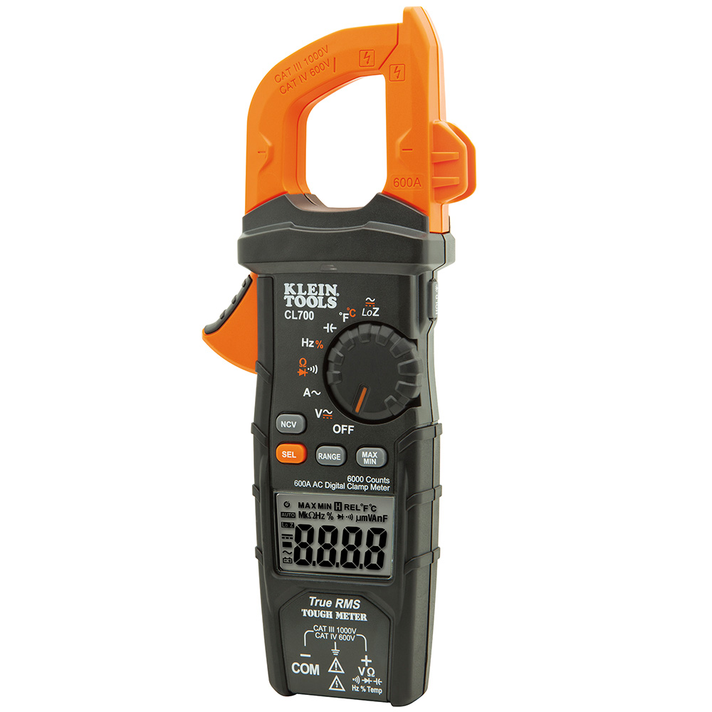 Digital Clamp Meter, AC Auto-Ranging TRMS, Low Impedance (LoZ) Mode, Clamp Meter with automatically ranging true mean squared (TRMS) technology for increased accuracy