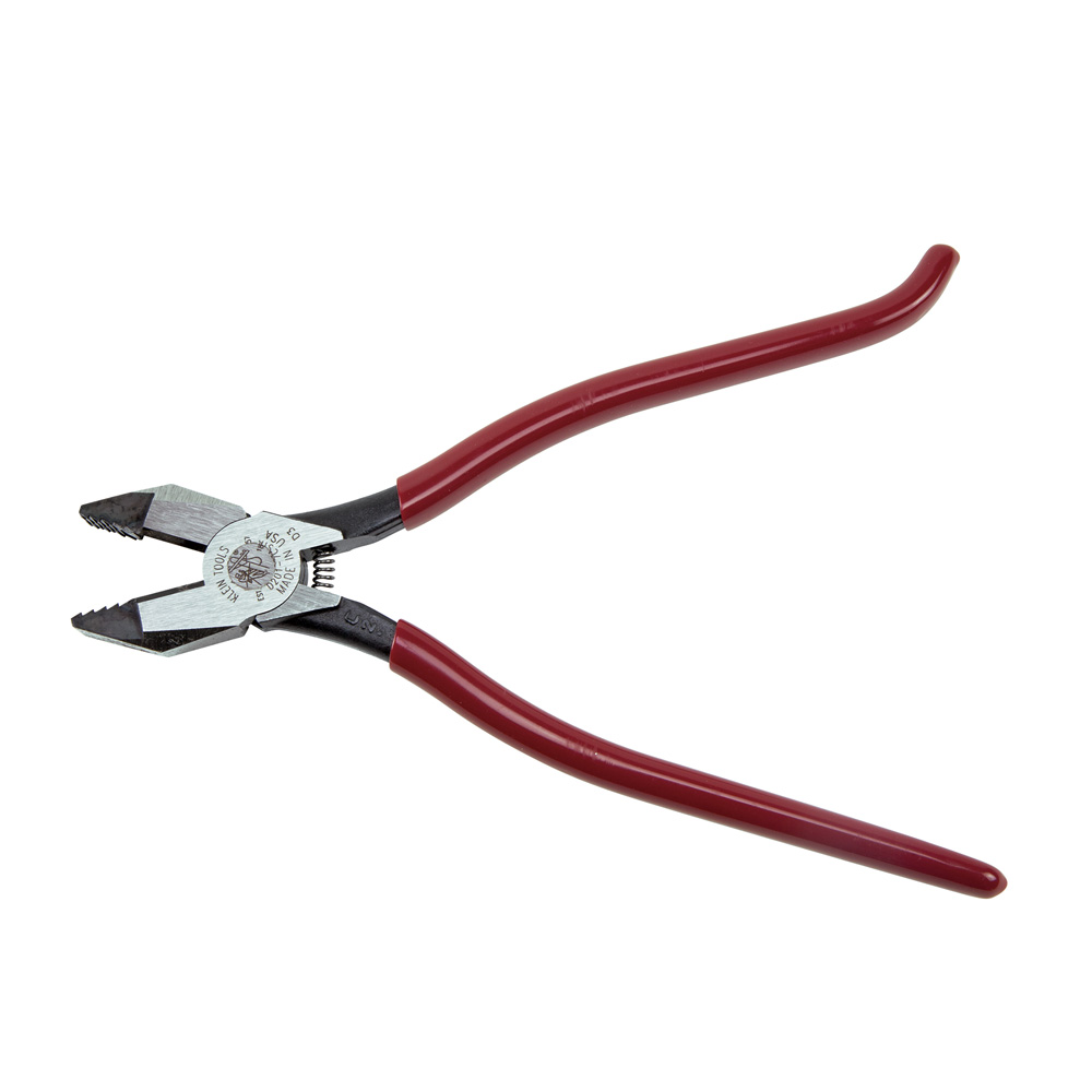 Ironworker's Pliers, Aggressive Knurl, 9-Inch, Aggressive Knurl with deep channels to provide a strong grip for easier twisting and pulling