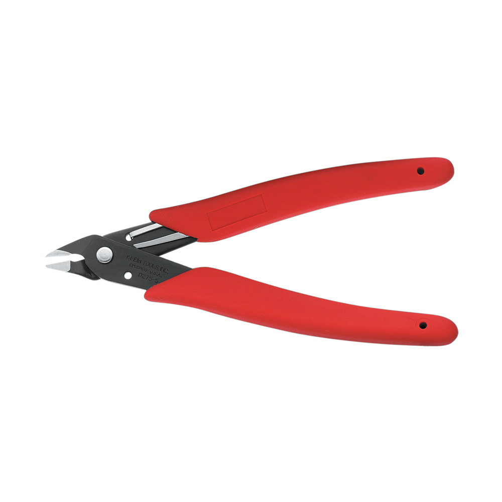 Diagonal Cutting Pliers, Flush Cutter, Lightweight, 5-Inch, Flush Cutter Pliers with improved knife design snips wire up to 16 AWG, producing a flat, flush cut