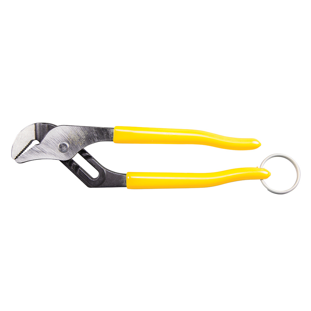 Pump Pliers, 10-Inch, with Tether Ring, Pump Pliers with Quick-adjust rivet allows one-handed fast, easy adjustment of plier jaws