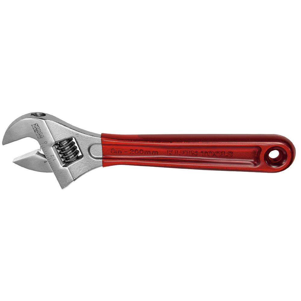 Adjustable Wrench, Extra Capacity 8-Inch, Extra capacity allows use of a smaller size wrench to handle bigger jobs, especially in confined spaces