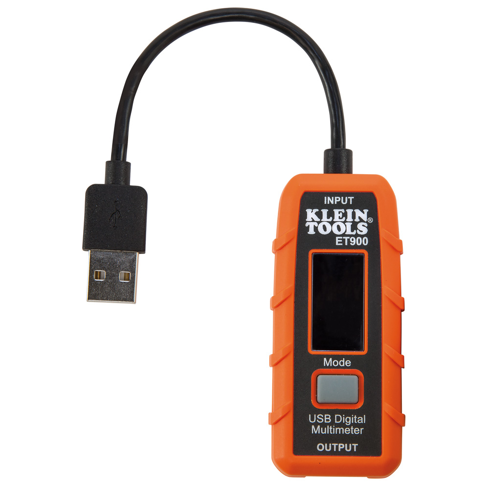USB Digital Meter, USB-A (Type A), 3 to 20V DC Current: 0.05 to 3A