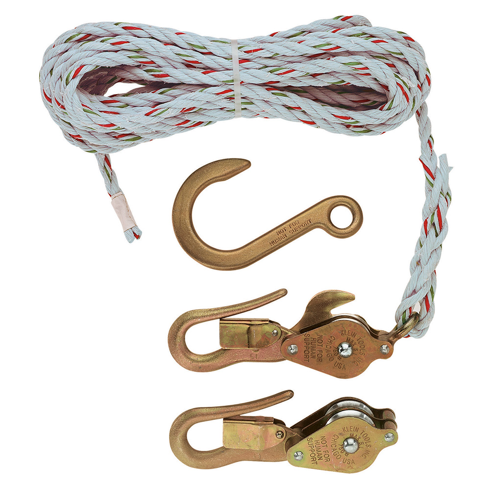 Block and Tackle, Spliced to Block 268, w/Hook 258, These are NOT occupational protective hooks. NOT for human support