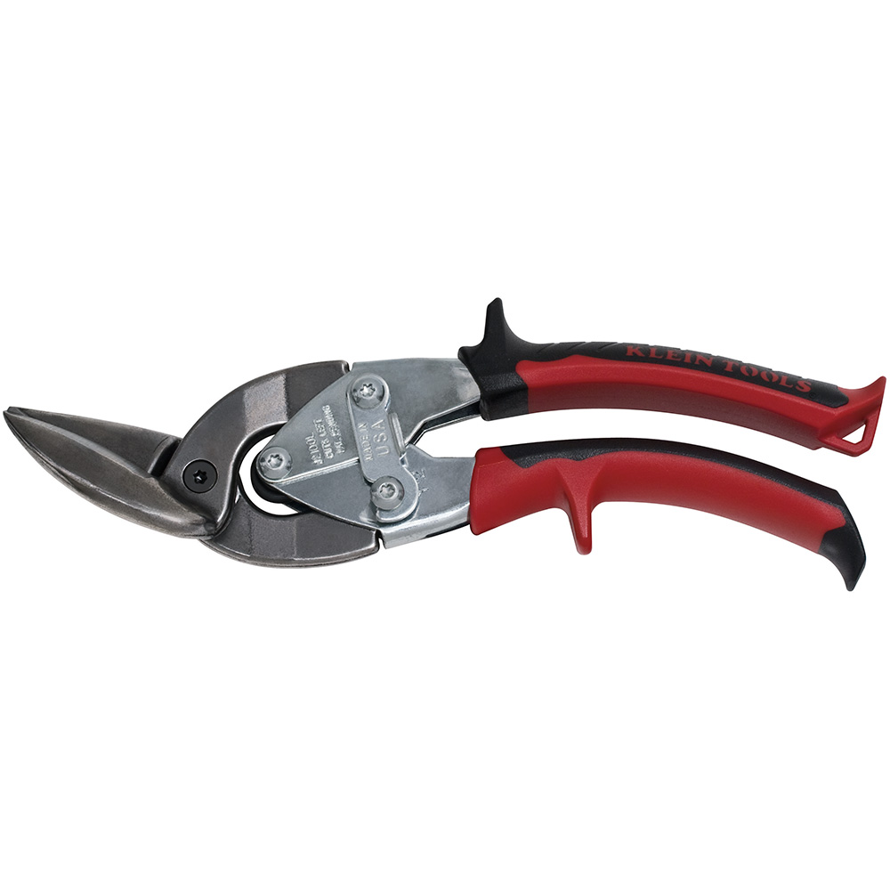Offset Left-Cutting Journeyman Snip, Snips with forged steel cutting blades for superior strength and durability
