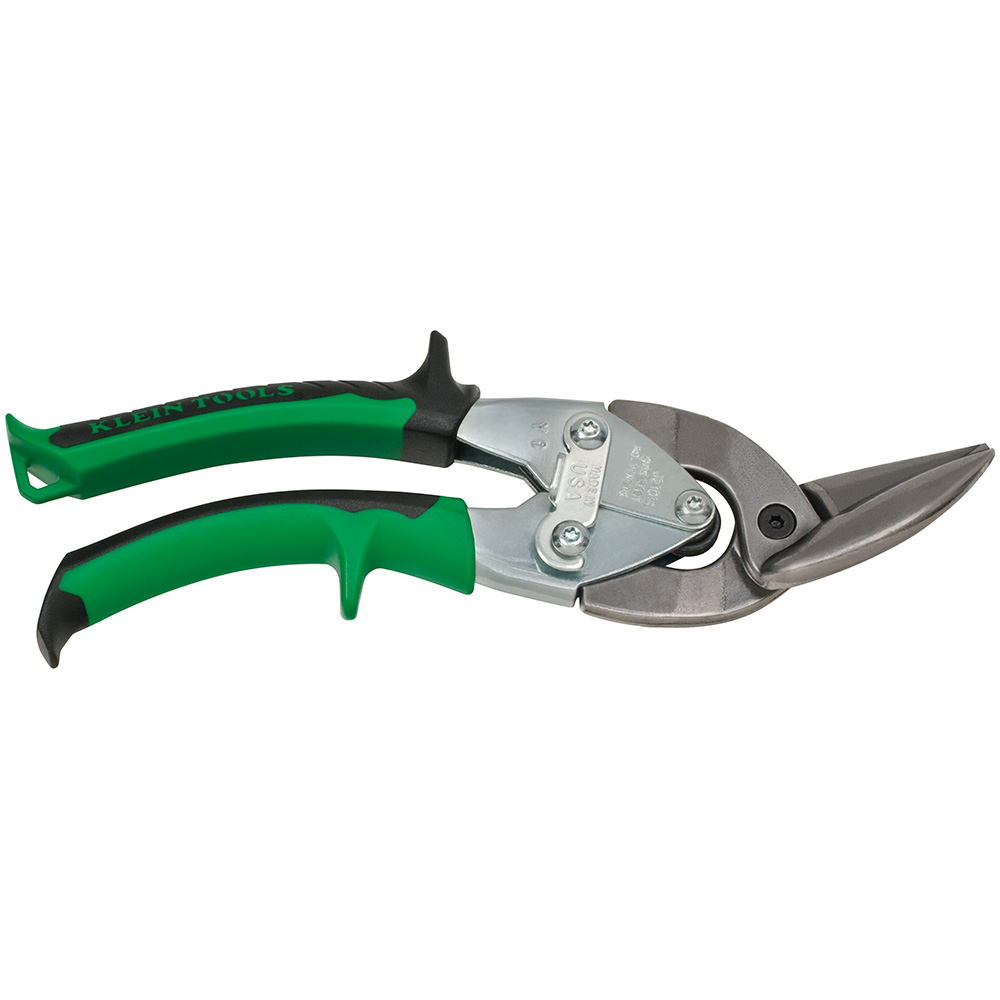 Offset Right-Cutting Journeyman Snip, Snips with forged steel cutting blades for superior strength and durability
