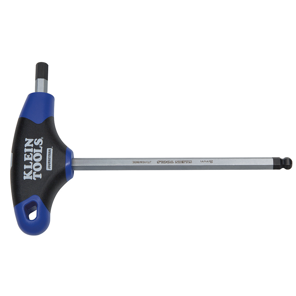 2.5 mm Ball Hex Key Journeyman T-Handle 6-Inch, T-handle design delivers maximum power