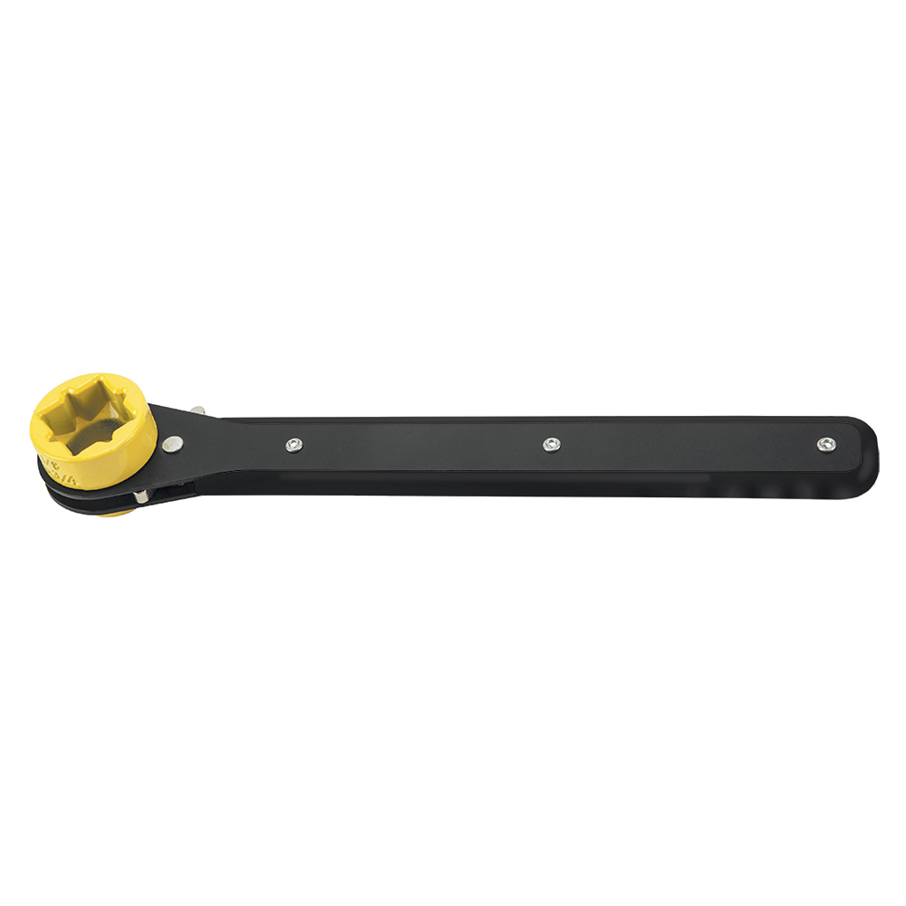 4-in-1 Lineman's Slim Ratcheting Wrench, Ratcheting Wrench features four sizes in one tool (4-in-1)