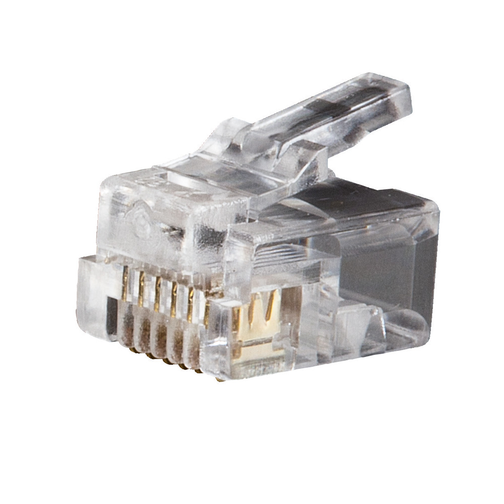 Modular Telephone Plugs RJ11 6P6C, 25-Pack, Telephone Connectors with thick 50 micro-inch gold plating on contacts to prevent erosion and extend connector life