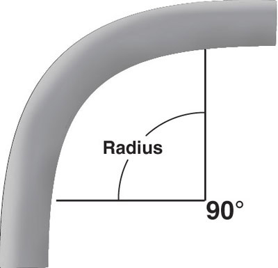 Product image for Cantex 5133821 4 Inch UL40 90 Degree Bend 36 Inch Radius Elbow