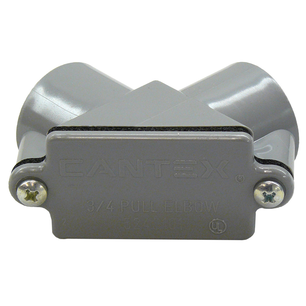 Cantex 5240101 3/4 Inch 90 Degrees PVC Pull Elbow Crawford Electric