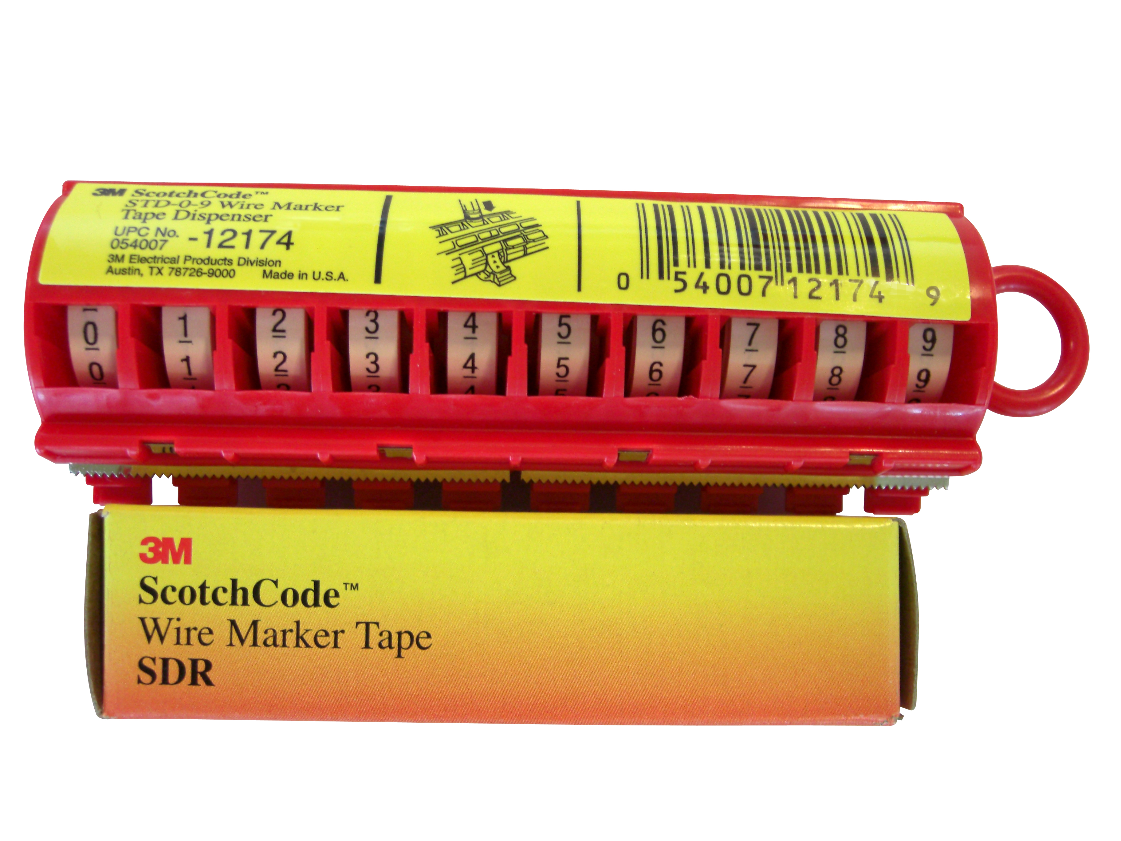 3M™ ScotchCode™ Wire Marker Tape Refill Roll SDR is available in ten NEMA colors, individual numbers and consecutive numbers, letters and symbols.