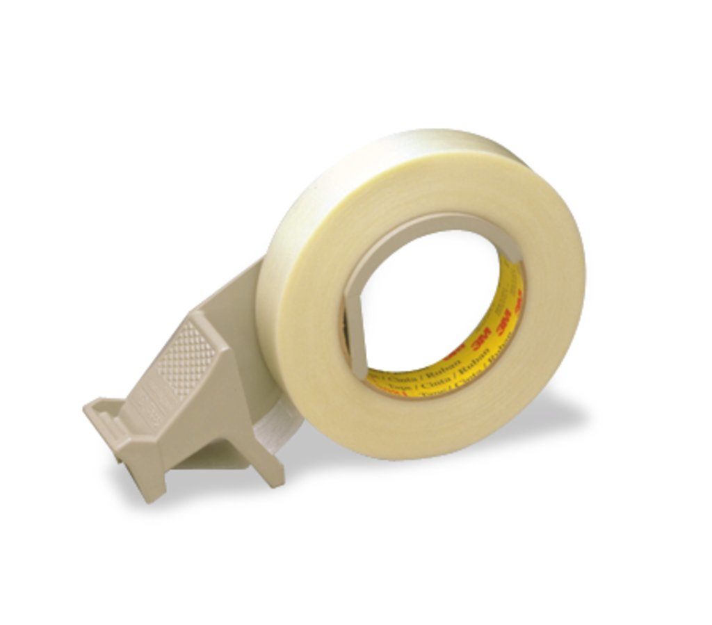 Scotch® Filament Tape Hand Dispenser H10 is a portable, high-impact, durable hand-held unit designed to dispense 1/2 inch to 1 inch width tapes. This dispenser is specifically designed for box sealing applications using narrow width rolls of Scotch® Filament Tapes.