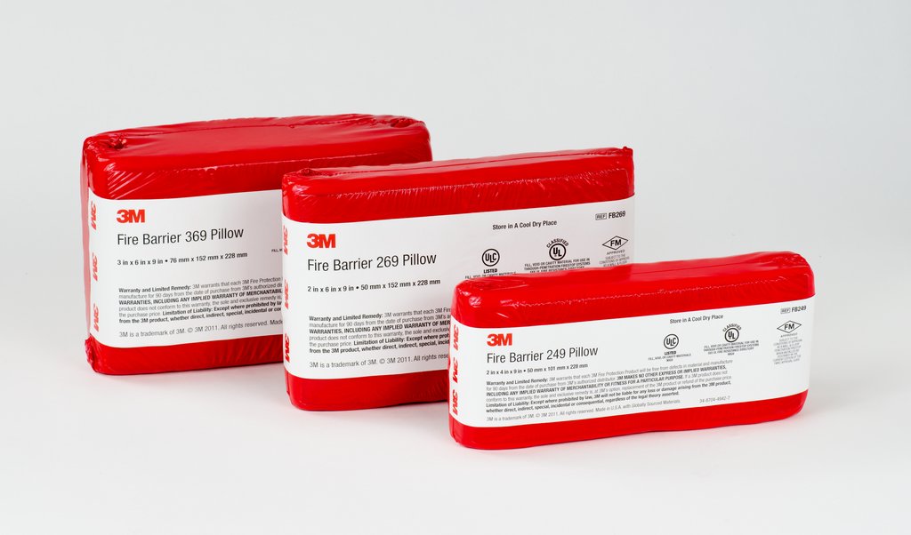 3M™ Fire Barrier Pillows are self-contained, intumescent products designed for use in through-penetration firestops, providing up to 3 hours of protection. This fire barrier pillow expands to form a hard char that tightly seals against flame spread,...