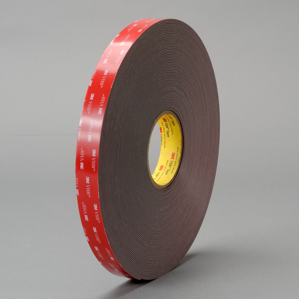 VHB Tape Black Small Pack, 1/2 inx72yd 25.0mil, 4/case