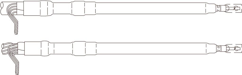 3M™ Cold Shrink QT III 7640 T HSG & 7650 T HSG Series Termination Kit includes a non skirted, 1 piece termination. It ensures a pliable, tight seal for tape shield, wire over tape shield and longitudinally corrugated shield power cables. The conjunction of high dielectric constant material and sealing compounds allows the termination to withstand voltages of 5 to 35kV.