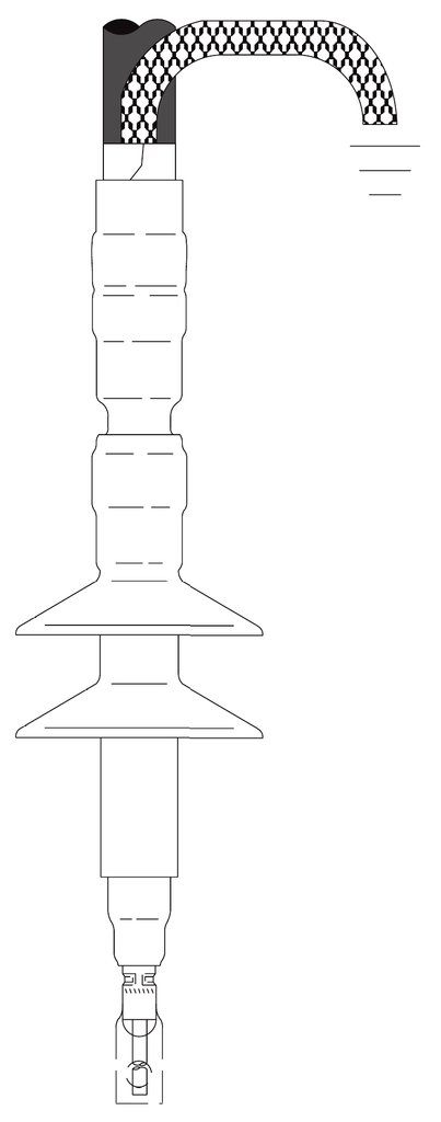 3M™ Cold Shrink QT III 7620 S & 7690 S Series Inverted Termination Kit includes 3 single conductor, skirted terminations. It ensures a pliable, tight seal for tape shield, wire shield and UniShield® power cables. The conjunction of high dielectric constant material and sealing compounds allows the termination to withstand voltages of 5 to 35kV.