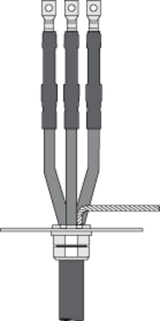 3M™ Cold Shrink QT III 7600 T 3 RJS Series Termination Kit includes a non skirted, 3 phase termination. It ensures a pliable, tight seal for tape shield, wire shield and UniShield® power cables. The conjunction of high dielectric constant material and sealing compounds allows the termination to withstand voltages of 5 to 35kV.