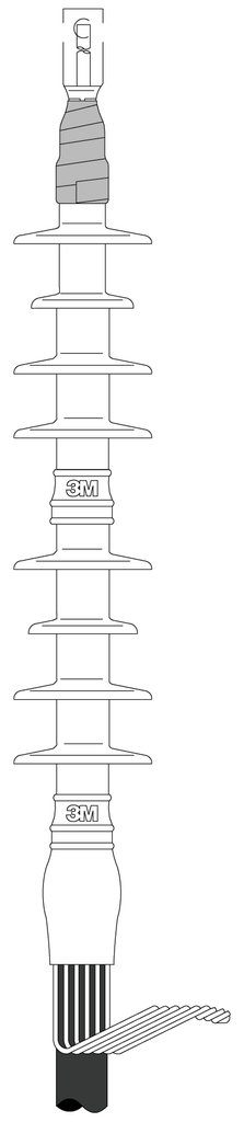 3M™ Cold Shrink QT II 5640 & 5650 Series Termination Kit includes a 4 skirt, 1 piece termination. It ensures a pliable, tight seal for jacketed concentric neutral power cables. The conjunction of high dielectric constant material and silicone rubber insulation allows the termination to withstand voltages up to 15kV.