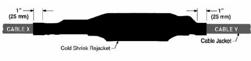 The 3M™ Molded Rubber QS-II Inline CN/JCN Cable Splice Kits 5450 Series kits are one-piece inline splices designed for use on 25/28 kV CN and JCNcable. Meets requirements of IEEE 404 for cable joints.The splice is a one-piece molded design made of specially formulated, peroxide cured EPDM rubbers. Each splice is production tested on CN cable to ensure reliability. Each kit makes one splice. Jacketing kit is needed for JCN cable. Connectors, unless specfied, are not included in the kit, and must be ordered separately. Refer to the index to find CI, CI-840 and CI-A series connectors.Note: Cable sizes shown below are for standard insulation thickness. Final determining factor is cable insulation O.D.