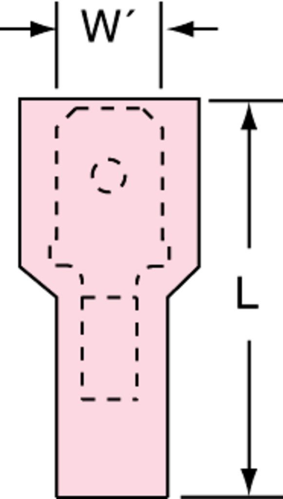 3M™ Highland™ Color-Coded Male Disconnect Terminal offers superior holding force while allowing for quick and easy disconnect. The terminal has a fully insulated, nylon, butted-seam barrel. It withstands temperatures of -40 to 221 degrees F (-40 to 105 degrees C). Its electrolytic copper construction offers good conductivity and a tin-plated finish resists corrosion.