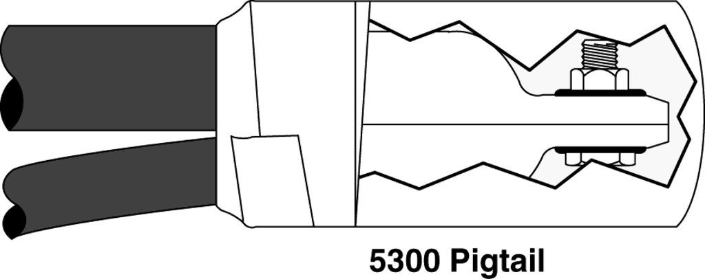 3M™ Motor Lead Pigtail Splicing Kits 5300 Series are designed for splicing motor lead cables to incoming feeder cables, including the accommodation of pigtail (stub) connections at 1000 volts and less. The splice’s main component, the slip-on lug cover, is made from EPDM rubber. Mastic strips are used for the moisture seal.These kits are designed to be used with copper compression, one-hole lugs. After being crimped onto the cables, the lugs are bolted together in a pigtail configuration, then insulated and sealed with the 3M Motor Lead Splicing Kit. Each kit makes three splices and contains the necessary materials (except lugs) needed to make three splices. The lugs must be purchased separately. 3M™ Scotchlok™ Copper Compression Lugs 30000 Series, or other UL listed copper lugs, can be used.Kit contents include:• (3) Pigtail lug covers• (3) Mastic sealing strips• (3) Locking pins (kits 5302–5304 only)• (3) Tubes of silicone grease• (1) Instruction sheet