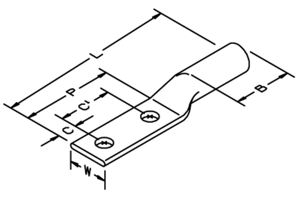 3M™ Scotchlok™ 31100 2 Hole Compression Lug is for use with copper conductors only. The seamless copper construction offers high conductivity and a tin plated finish resists corrosion. It is rated for 35 kV voltage applications.