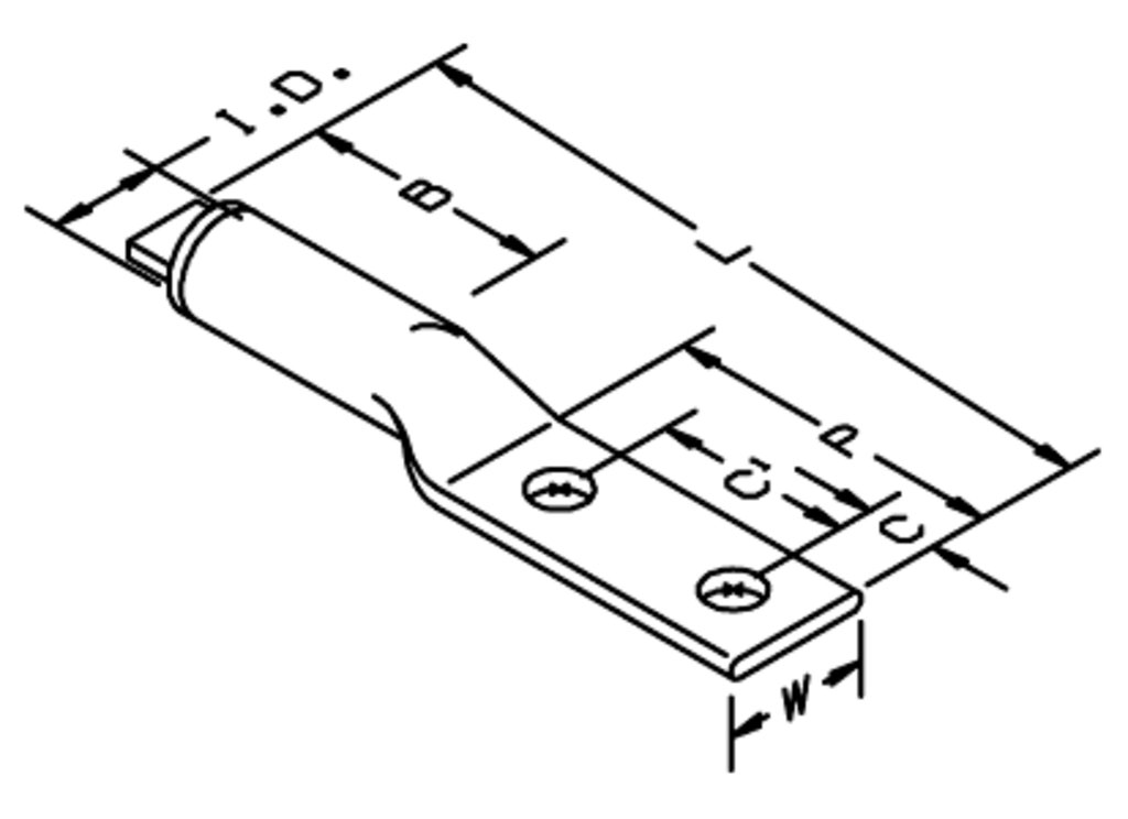 3M™ Scotchlok™ 40100 2 Hole Compression Lug is suitable for use with copper or aluminum conductors. The lug has a standard barrel that ensures a secure fit. Aluminum construction offers high conductivity and an electro tin plated finish resists corrosion. It is rated for 35 kV voltage applications.