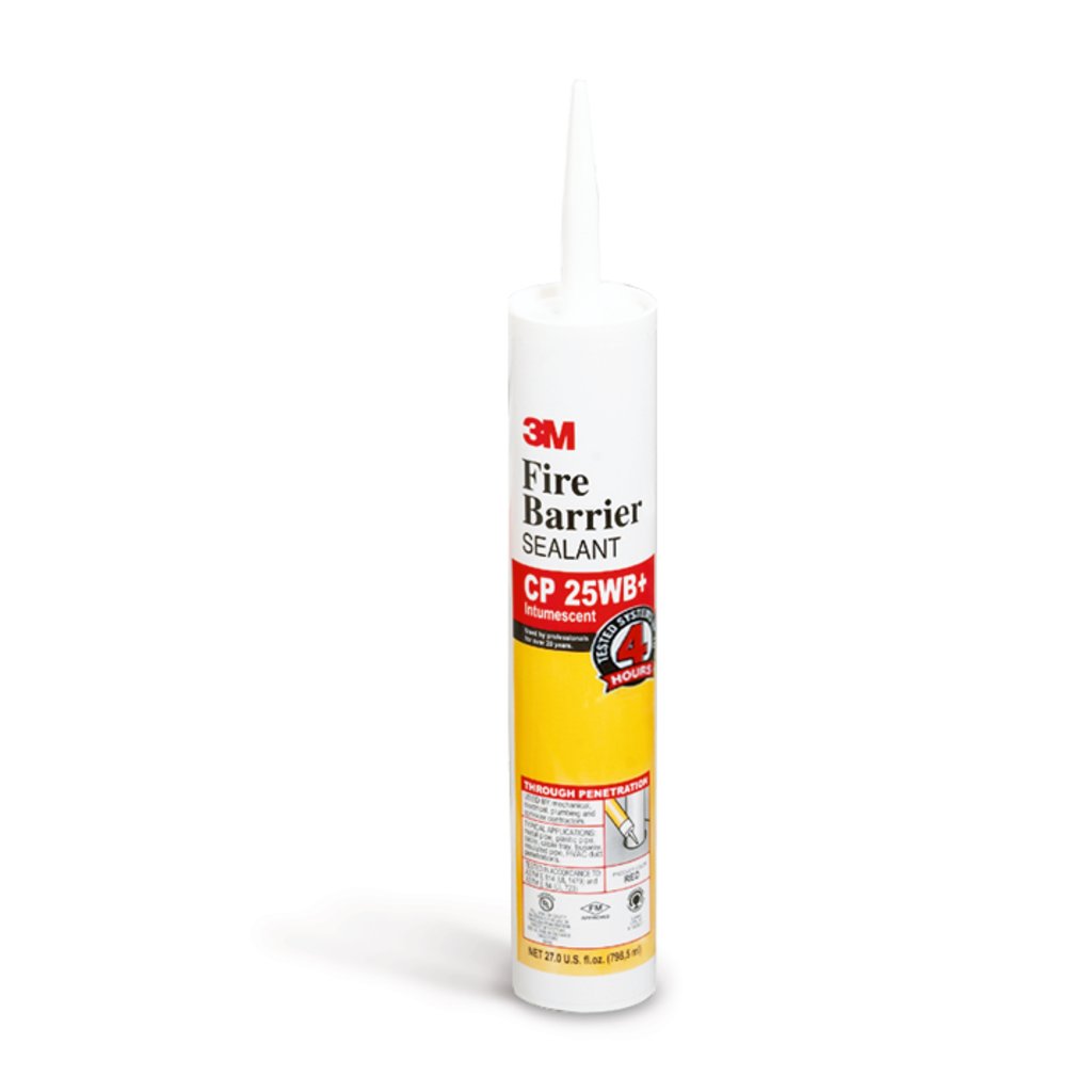 We formulated this fire sealant to dry and form a monolithic firestop seal that also acts as a barrier to airborne sound transmission. 3M™ Fire Barrier Sealant CP 25WB+ is a red, one-component, gun-grade, latex-based, intumescent firestop sealant. Th...