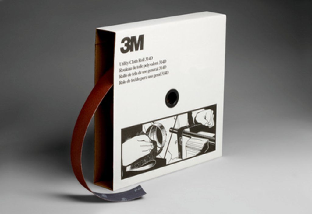 3M™ Utility Cloth Roll 314D provides light-weight cloth sanding strips used for hand sanding in many different applications. Constructed with aluminum oxide abrasive, our utility rolls come in a range of grades for common applications such as deburring, blending and repairing metal finishes, rust or other contaminant removal, and surface preparation for paints and coatings.