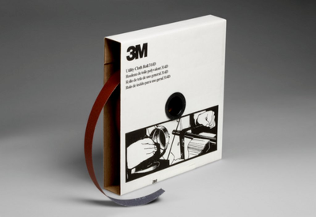 3M™ Utility Cloth Roll 314D provides light-weight cloth sanding strips used for hand sanding in many different applications. Constructed with aluminum oxide abrasive, our utility rolls come in a range of grades for common applications such as deburring, blending and repairing metal finishes, rust or other contaminant removal, and surface preparation for paints and coatings.