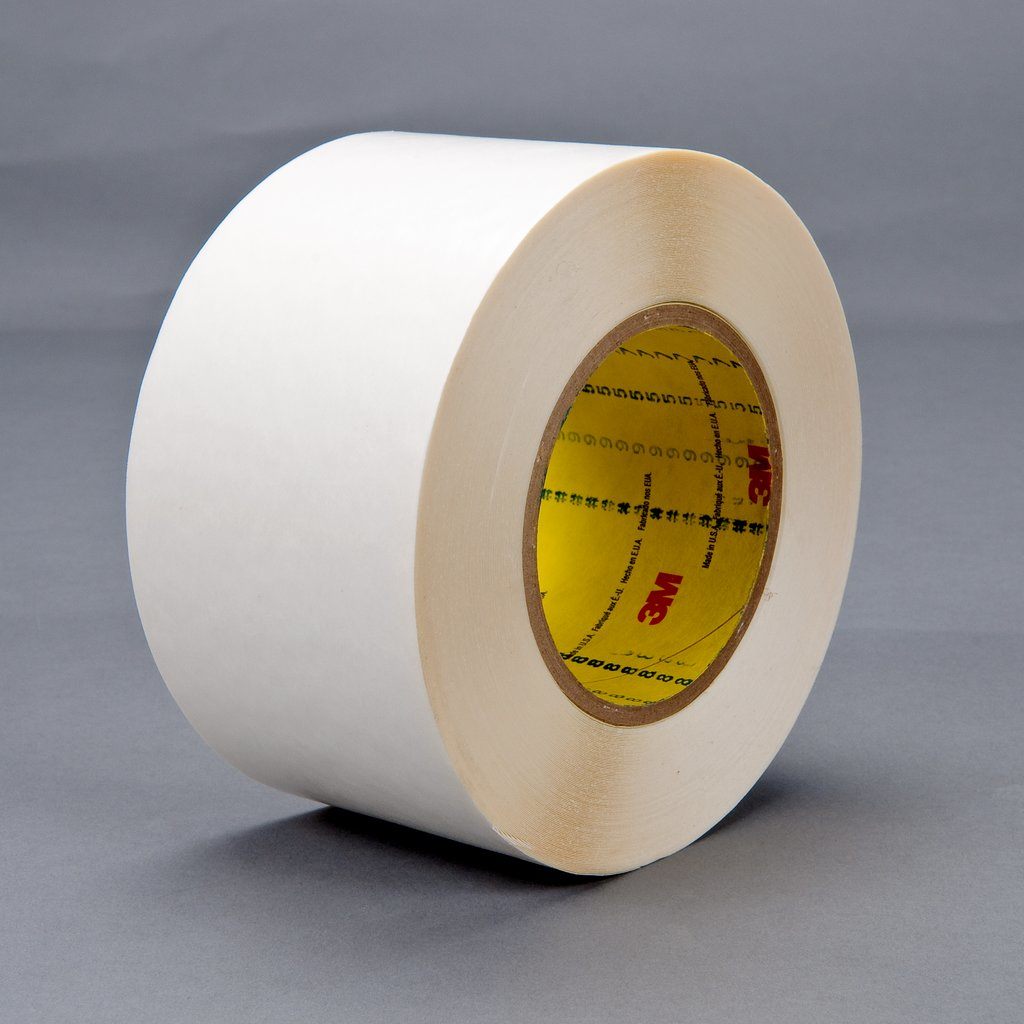 3M™ Double Coated Tape 9579 is a 9.0 mil double coated high density polyethylene with rubber adhesive 760 on a 62 lb white densified kraft liner