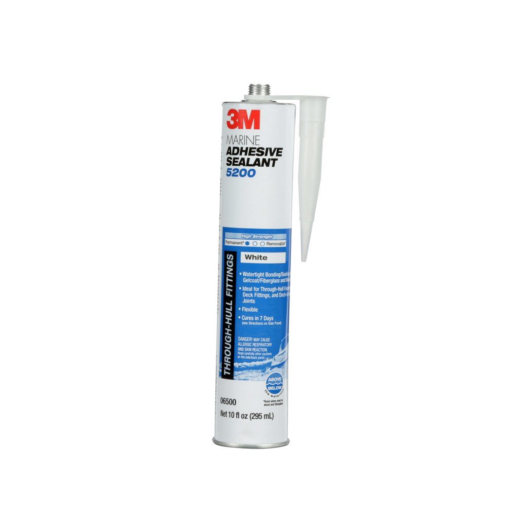 3M™ 051135-06500 5200 Marine Adhesive Sealant, 0.1 gal Cartridge, Medium Paste, White, 1.36