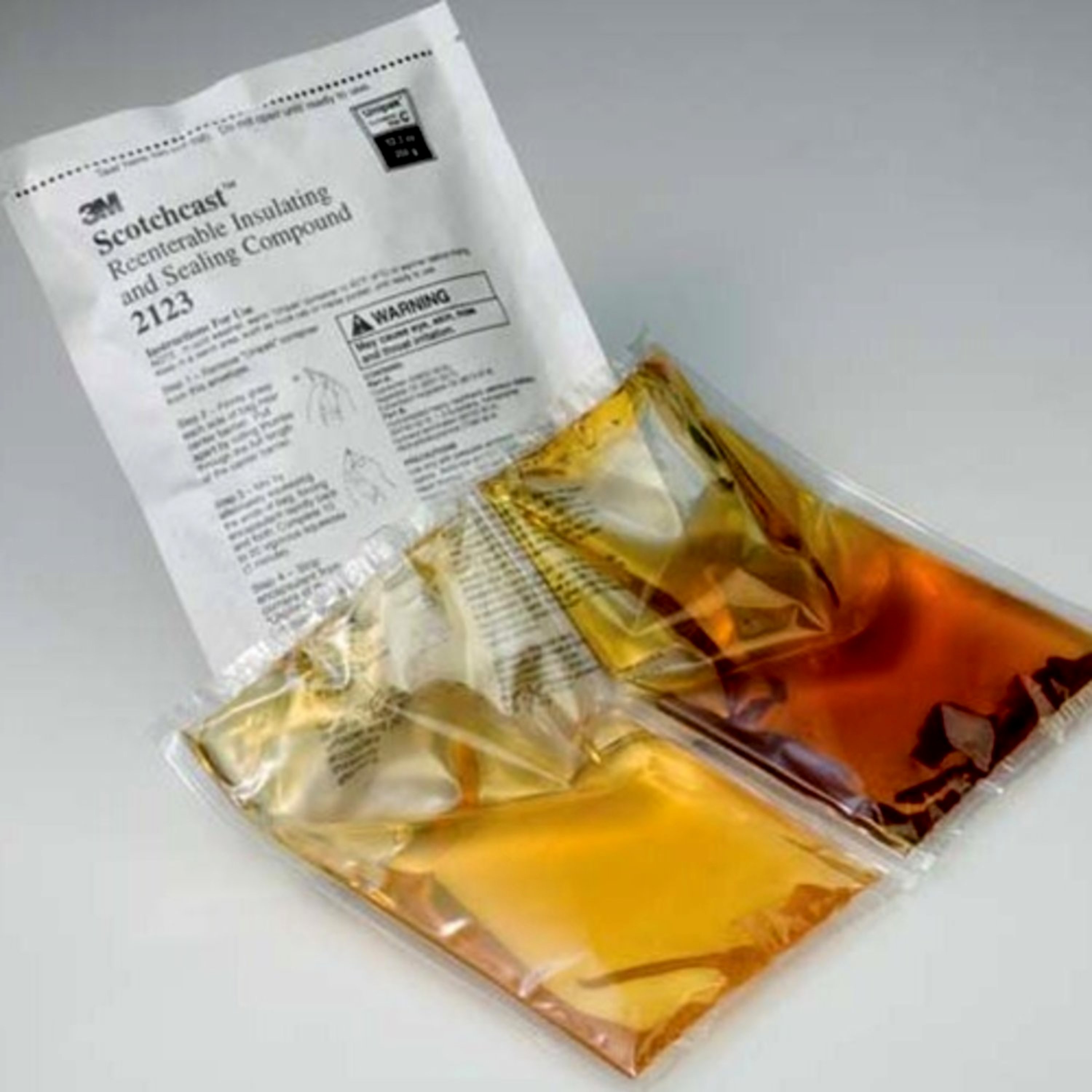 3M™ Scotchcast™ Electrical Resin 2131 is a 2 part, flame retardant compound, useful for coating cable jackets when splicing or repairing mine and portable cables. This permanent, polyurethane, liquid type resin has a unique formulation used in rugged conditions. The high dielectric strength offers a very good electrical insulating property to the resin.