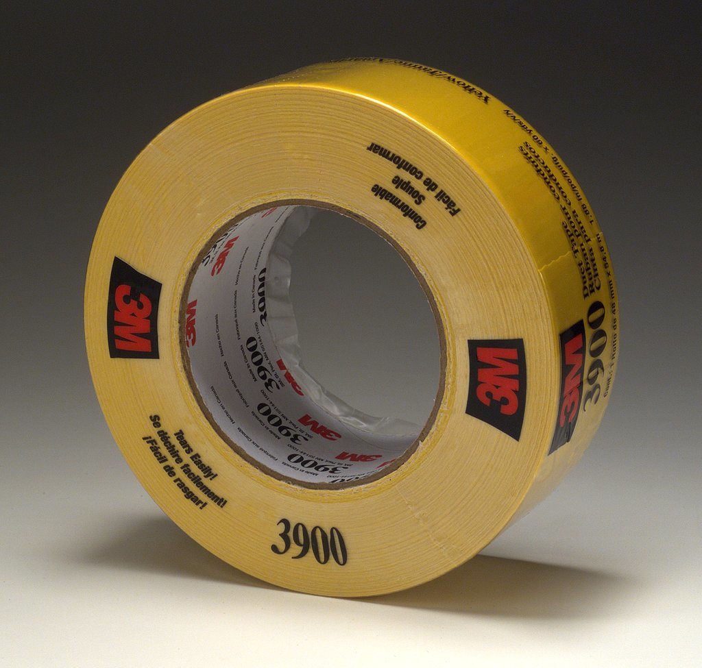 Constructed of polyethylene film laminated to cloth with a rubber adhesive, this durable tape resists curling and tears off the roll cleanly for easy application in MRO/construction. Our Multi-Purpose Duct Tape 3900 has a unique construction that allows for permanent and temporary applications.