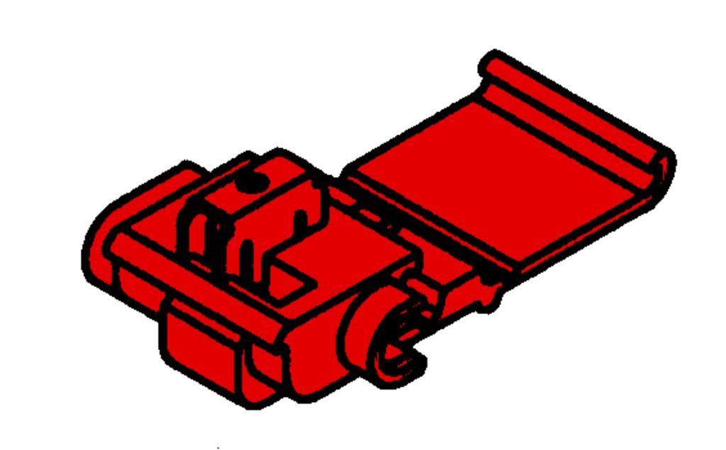 3M Scotchlok Insulation Displacement Connector 558 electrically connects a tap wire to a run (through) wire while insulating the connection. The connector is polypropylene insulated and self stripping.