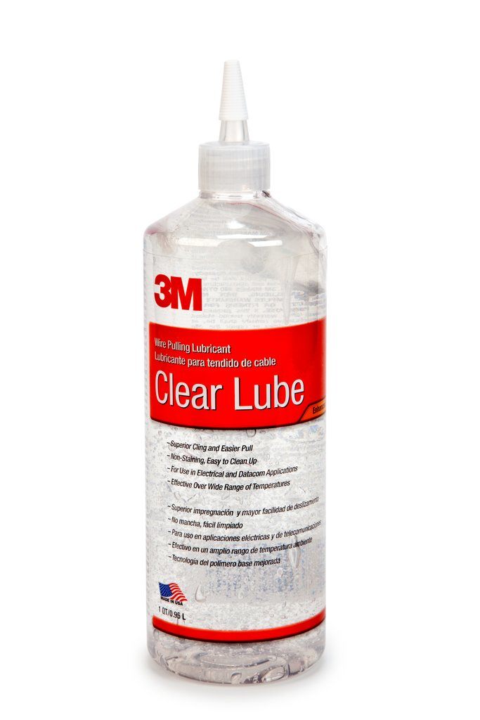 3M™ Clear Wire Pulling Lubricant WLC is a clear water-based gel that acts as an excellent lubricant for pulling electrical and communication cable. This easy to apply gel dries off slowly on cables. The lubricant produces low coefficient of friction to reduce the chance of cable damage from high pulling forces.