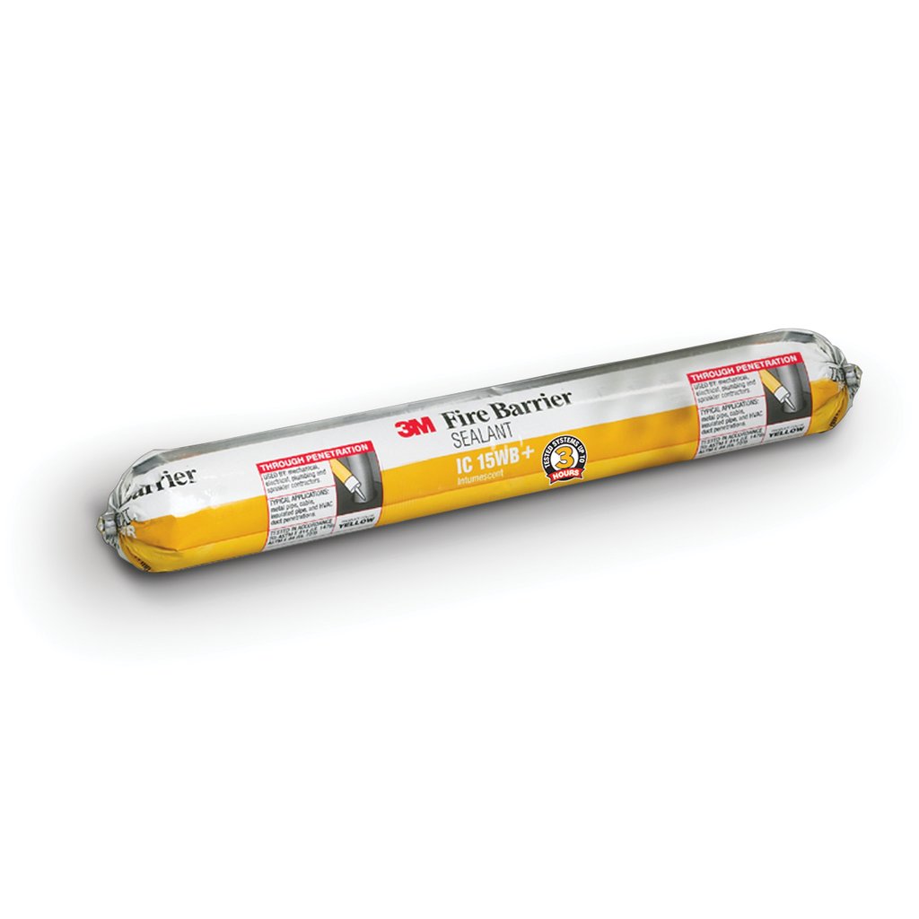 Engineered to form a monolithic seal after drying, 3M™ Fire Barrier Sealant IC 15WB+ is a yellow, one-part, gun-grade, intumescent firestop sealant that provides up to 3-hour fire protection in tested and listed systems. This helps prevent the spread of fire, smoke and noxious gas, while also acting as an acoustic barrier to help minimize noise transfer.