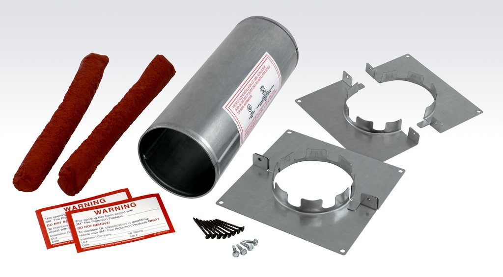 3M™ Fire Barrier Putty Sleeve Kits are designed to help prevent the passage of fire and smoke in new or existing cable penetrations through walls or floors. These kits are tested up to 4 hours for fire-rated through penetration systems (in accordance with ASTM E814). No gasket is required with this product and it allows for both new and retrofit data and telecom cable firestop installations.