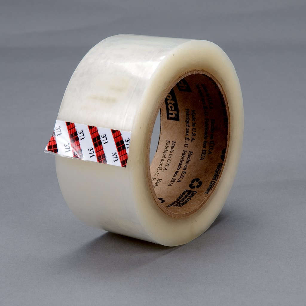 Scotch® Box Sealing Tape 371 is an industrial grade packing tape that securely closes a wide variety of medium weight box materials, including recycled fiberboard. The polypropylene film backing is easy to unwind and resists abrasion, moisture and sc...