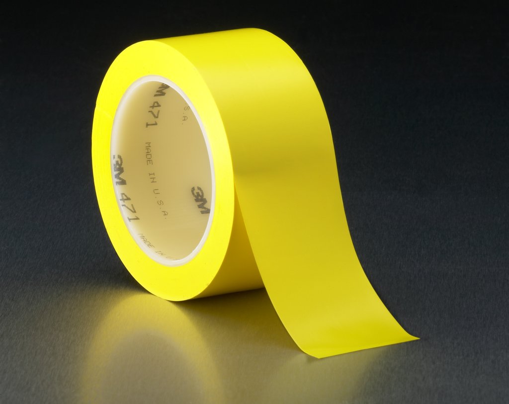 Solve a variety of challenges, including floor and safety marking, color coding and industrial applications with our durable 3M™ Vinyl Tape 471. Designed to resist wear, scrapes and moisture, this long-lasting tape is available in an array of vivid colors, as well as transparent.