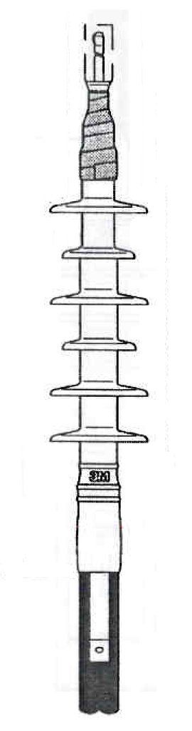 3M™ Cold Shrink QT II 5690K Series Termination Kit includes three 6 skirt, 1 piece terminations. It ensures a pliable, tight seal for tape shield, wire shield and UniShield® power cables. The conjunction of high dielectric constant material and silicone rubber insulation allows the termination to withstand voltages of 15 to 25/28 kV.
