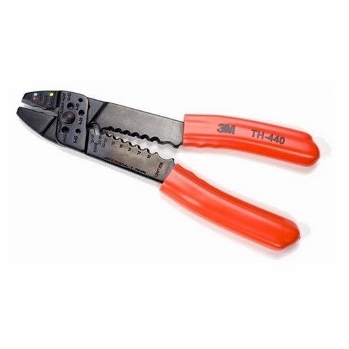3M™ Scotchlok™ TH-440 Scissors are anvil-type wire cutters that crimp a wide range of terminal styles. These versatile scissors have high-strength, heat-treated carbon steel construction.