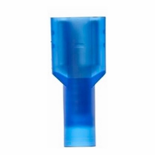 3M™ Highland™ Color-Coded Female Disconnect Terminal has dents and rolled edges to offer superior holding force while allowing for quick and easy disconnect. The terminal has a fully insulated, nylon, butted-seam barrel and withstands temperatures of -40 to 221 degrees F (-40 to 105 degrees C). Its durable brass construction offers good conductivity and a tin-plated finish resists corrosion.