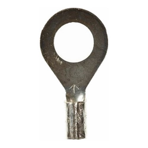 3M™ Scotchlok™ Small Ring Tongue Terminal ensures an ideal fit while offering reliable and safe performance. The non-insulated, brazed-seam barrel has a beveled mouth that guides the wire into position, and it withstands a maximum temperature of 347 degrees F (175 degrees C). Electrolytic copper construction offers good conductivity and a tin-plated finish resists corrosion.